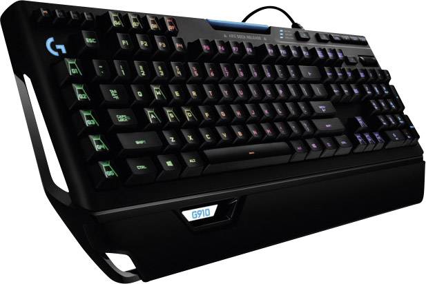Logitech Gaming G910 Orion Spectrum USB Gaming-Tastatur Beleuchtet, Handballenauflage Deutsch, QWERTZ, Windows® Schwarz