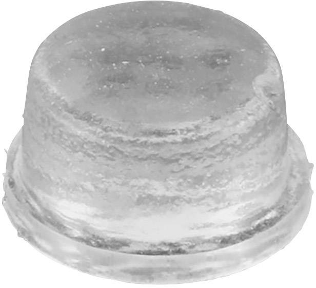 Rundes, durchsichtiges Objekt mit glatter Oberfläche und stufigen Seiten.