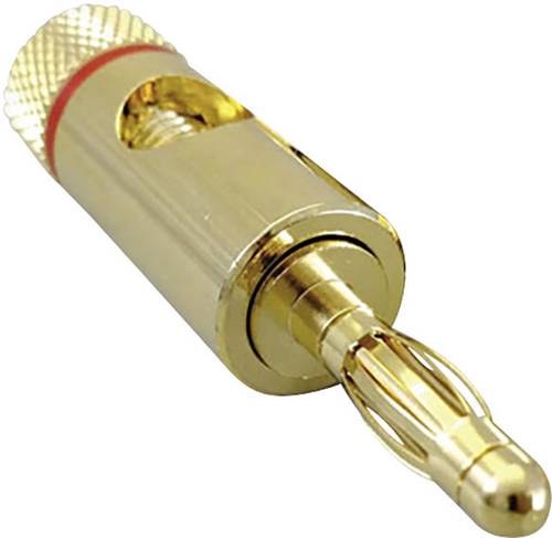 TRU Components Lamellenstecker Stecker, gerade Stift-Ø: 4mm Rot 1St.