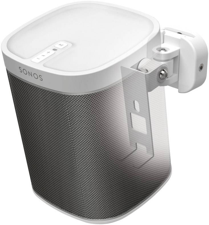 Hama  Lautsprecher-Wandhalterung Neigbar+Schwenkbar  Wandabstand (max.): 9.8 cm Weiß 1 St.