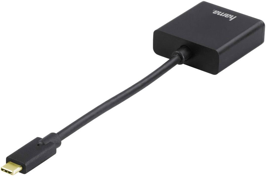 Hama 00135726 USB / HDMI Adapter [1x USB-C® Stecker - 1x HDMI-Buchse] Schwarz vergoldete Steckkontakte 10.00 cm