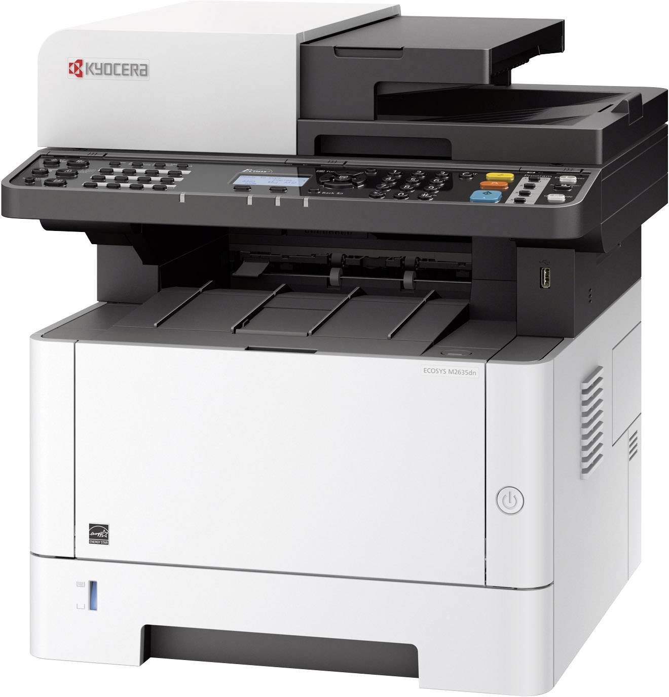 Kyocera ECOSYS M2635dn Multifunktionsdrucker Laser Schwarz-Weiß A4 Drucker, Scanner, Kopierer, Fax LAN, Duplex, ADF
