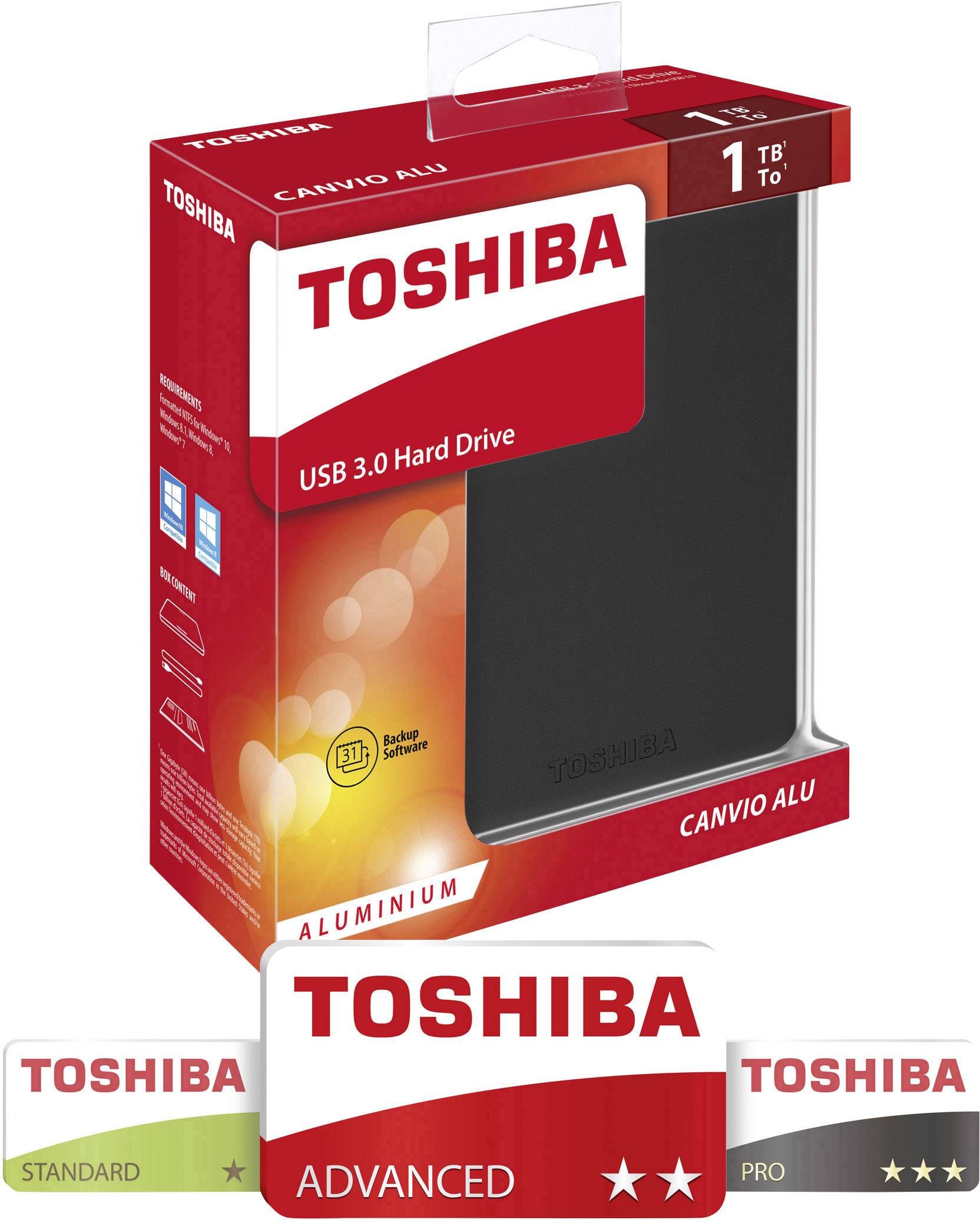 TOSHIBA CANVIO ALU 1TB USB 3.0 SW