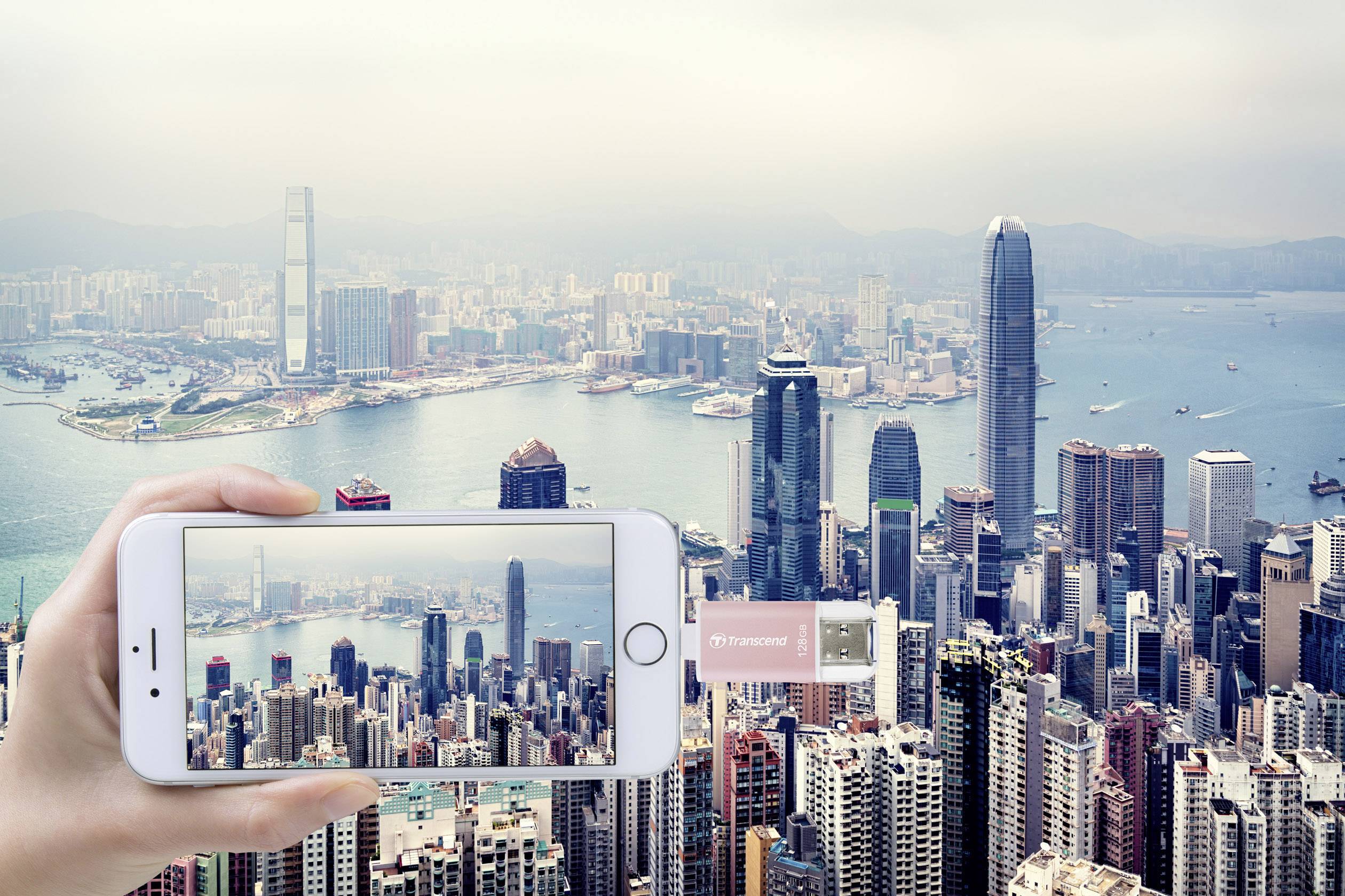 Transcend JetDrive™ Go 300 USB-Zusatzspeicher Smartphone/Tablet Roségold 128GB USB 3.1, Apple Lightning