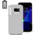 Perlecom Backcover Samsung Galaxy S7 Silber, Glitzereffekt