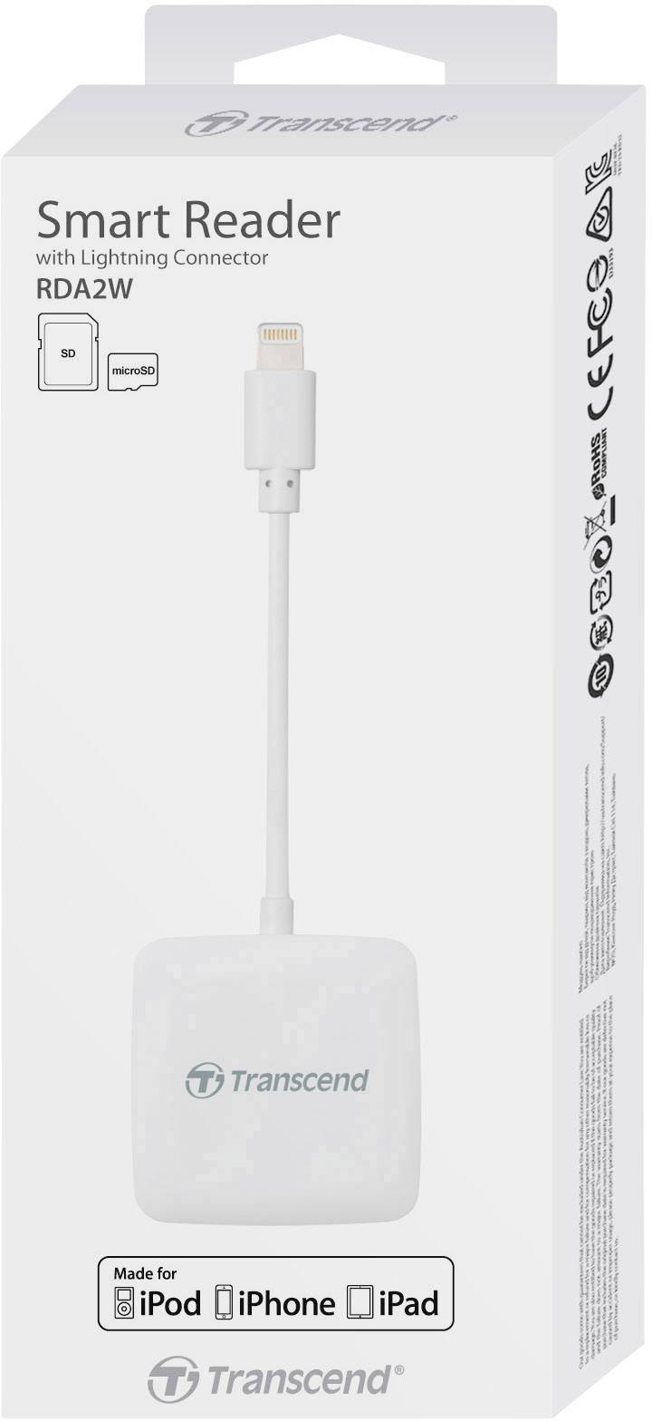 Transcend TS-RDA2W USB-Kartenleser Smartphone/Tablet Weiß Apple Lightning