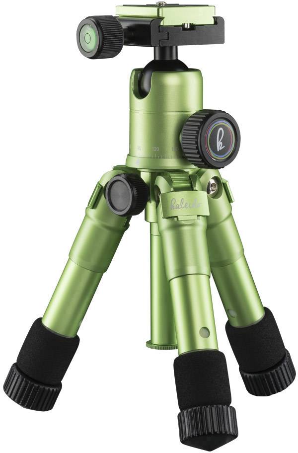 Mantona 21186 Dreibeinstativ 1/4 Zoll, 3/8 Zoll Arbeitshöhe=17 - 49.5 cm Grün Kugelkopf