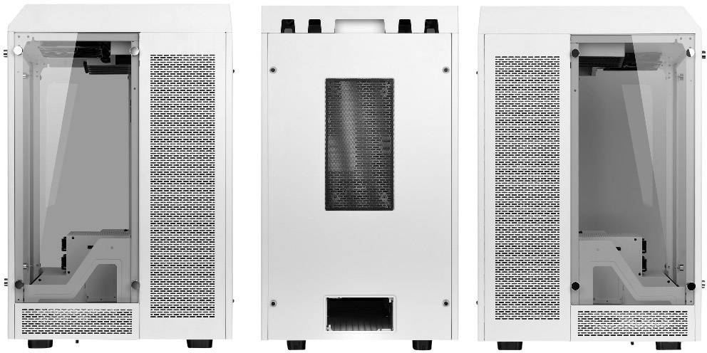 Thermaltake The Tower 900 Full Tower Gaming-Gehäuse Weiß 2 Vorinstallierte LED Lüfter, LCS Kompatibel, Seitenfenster, Werkzeugfreie Festplattenins