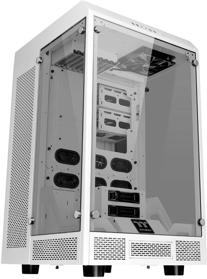 Thermaltake The Tower 900 Full Tower Gaming-Gehäuse Weiß 2 Vorinstallierte LED Lüfter, LCS Kompati