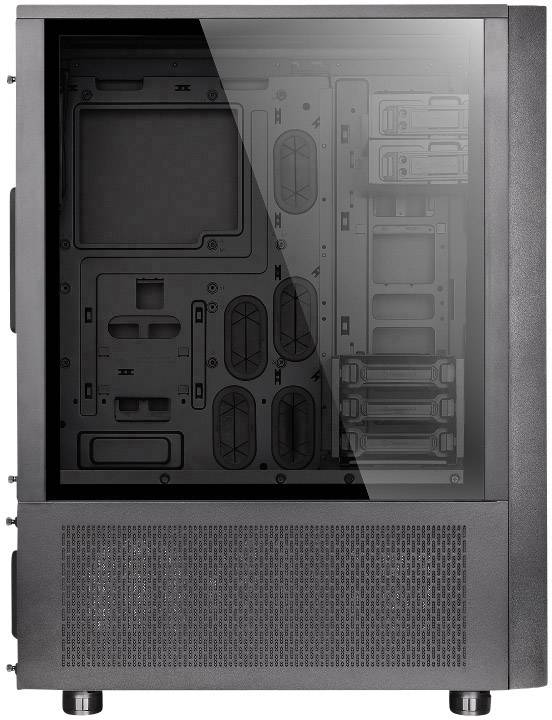 Thermaltake Core X71 TG Full Tower PC-Gehäuse Schwarz 2 Vorinstallierte LED Lüfter, 1 vorinstallierter Lüfter, Seitenfenster