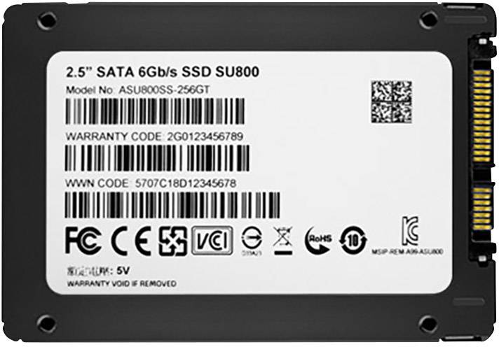ADATA 256 GB Interne SATA SSD 6.35 cm (2.5 Zoll) SATA 6 Gb/s Retail ASU800SS-256GT-C