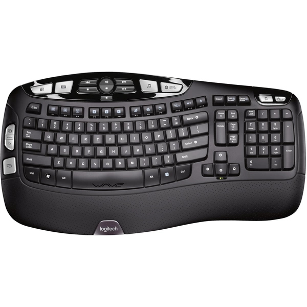 Logitech K350 Funk Tastatur Deutsch, QWERTZ Schwarz Ergonomisch, Handballenauflage Logitech K350 Funk Tastatur Deutsch, QWERTZ Schwarz Ergonomisch, Handballenauflage