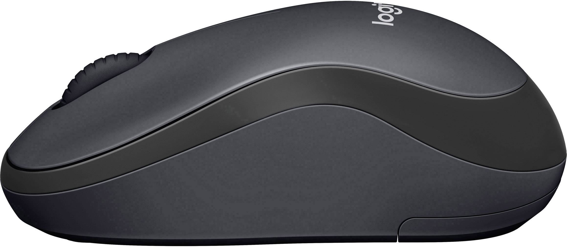 Logitech B220 Silent Maus Funk Optisch Schwarz 3 Tasten 1000 dpi Integriertes Scrollrad