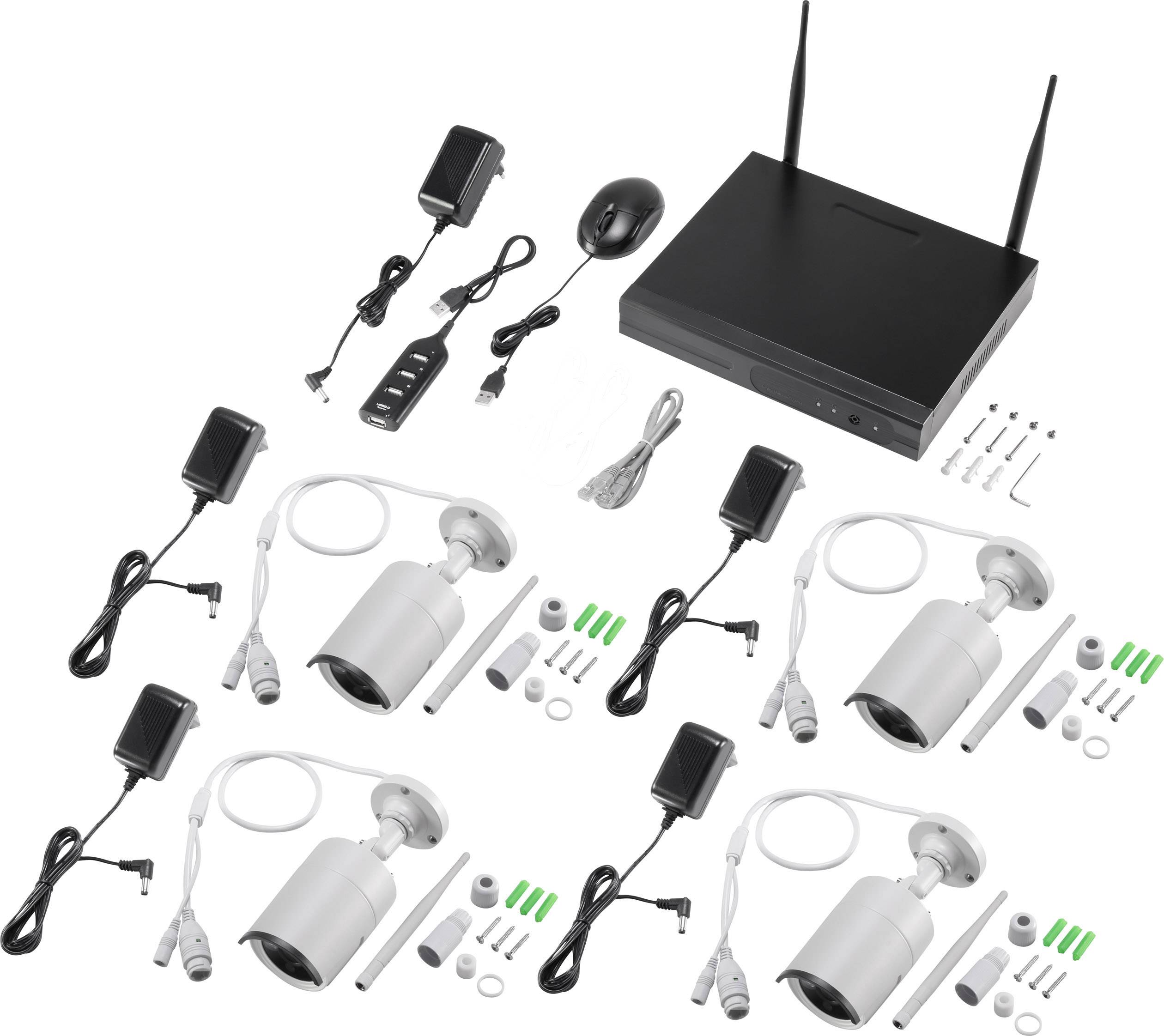 Sygonix 355791D1 / 1522017 Funk-Überwachungskamera-Set mit 4 Kameras