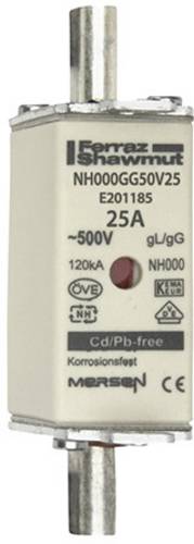 1B639.000000 fusible nh taille du fusible = 000 25 a 500 v 1 pc(s) - Mersen