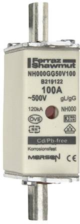 Mersen 1B663.000000 NH-Sicherung Sicherungsgröße = 000 100A 500V