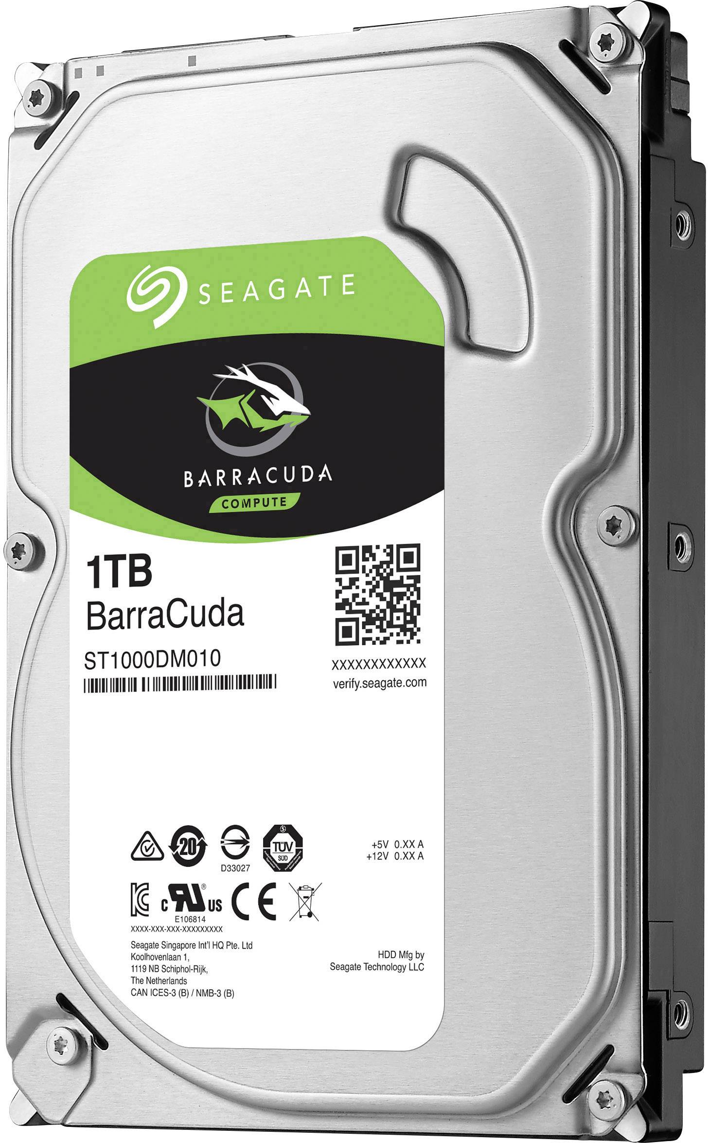 Seagate BarraCuda® 1 TB Interne Festplatte 8.9 cm (3.5 Zoll) SATA III ST1000DM010 Bulk