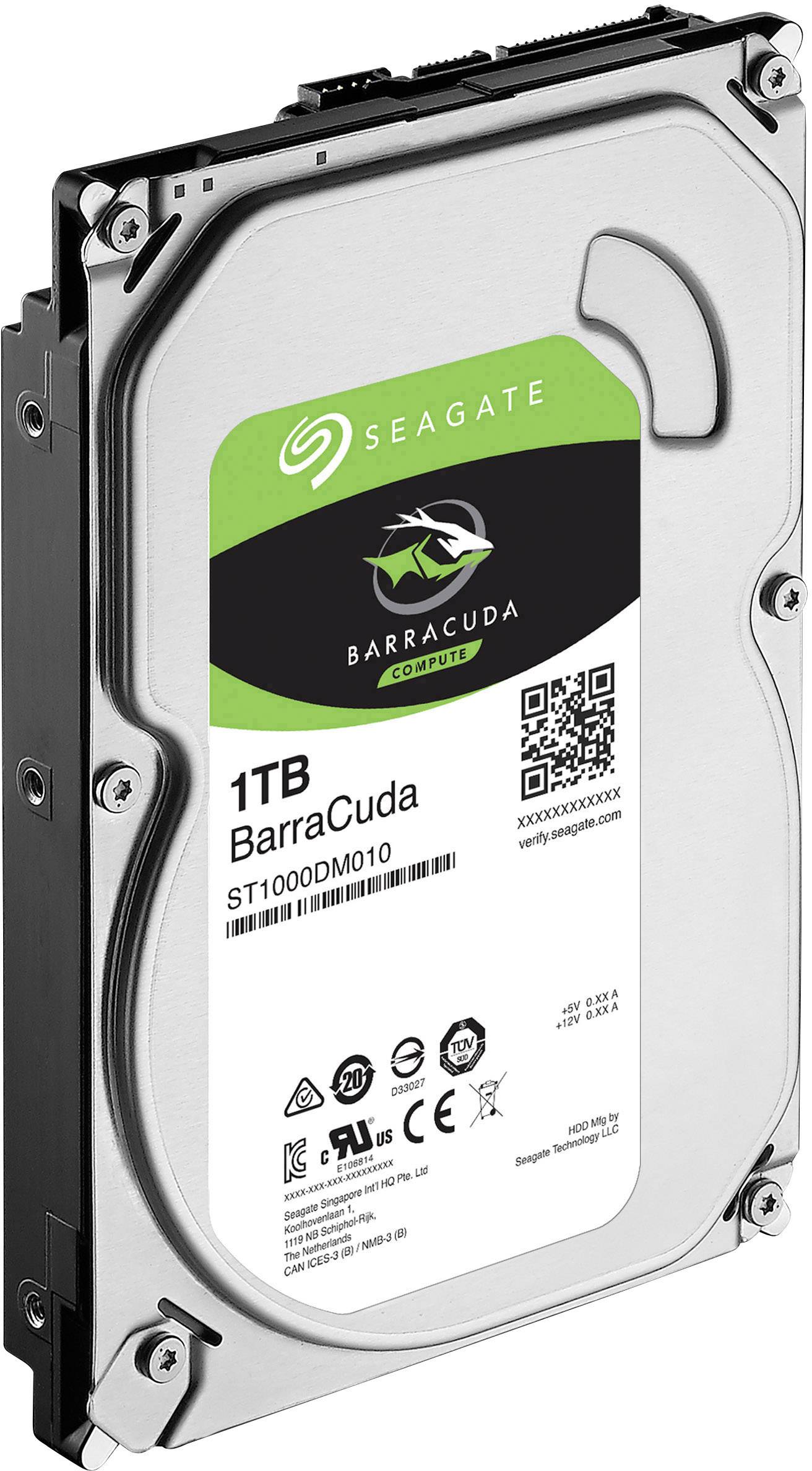 Seagate BarraCuda® 1 TB Interne Festplatte 8.9 cm (3.5 Zoll) SATA III ST1000DM010 Bulk