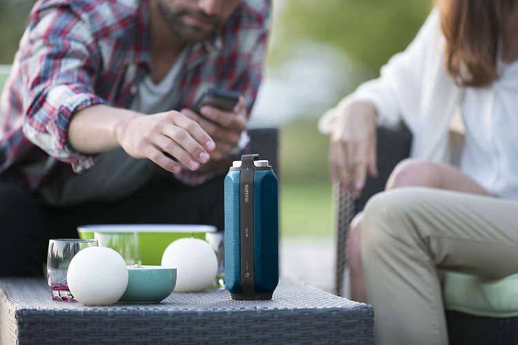 Philips BT6600A/12 Bluetooth® Lautsprecher NFC, spritzwassergeschützt Blau