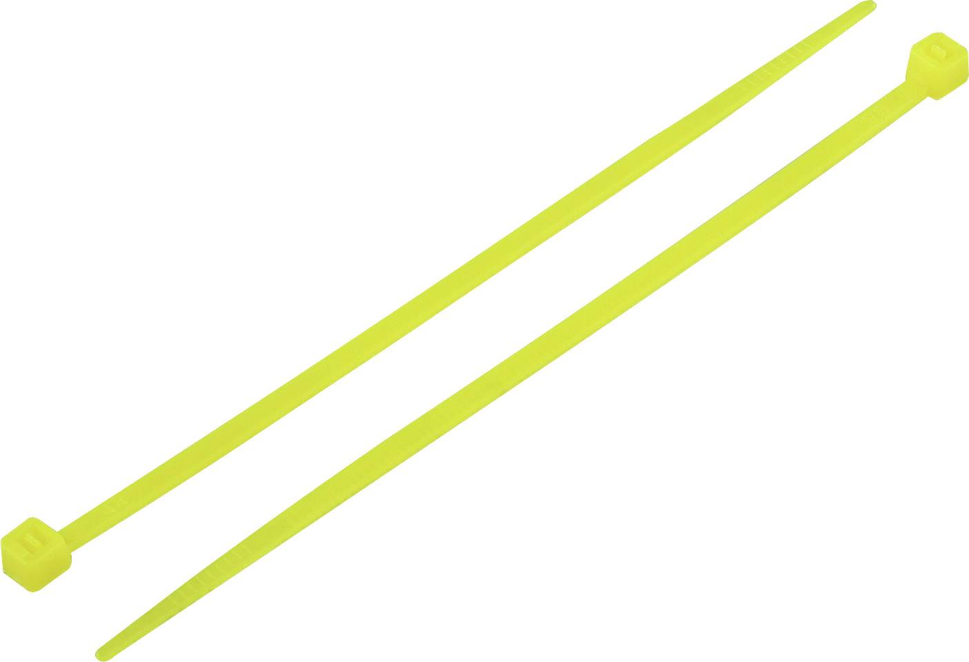 TRU COMPONENTS 93038c409 Kabelbinder 150mm 2.50mm Gelb Nachleuchtend 100St.