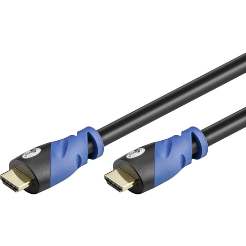 Goobay HDMI Cable 3.00 m gold plated connectors Black [1x HDMI plug - 1x HDMI plug]