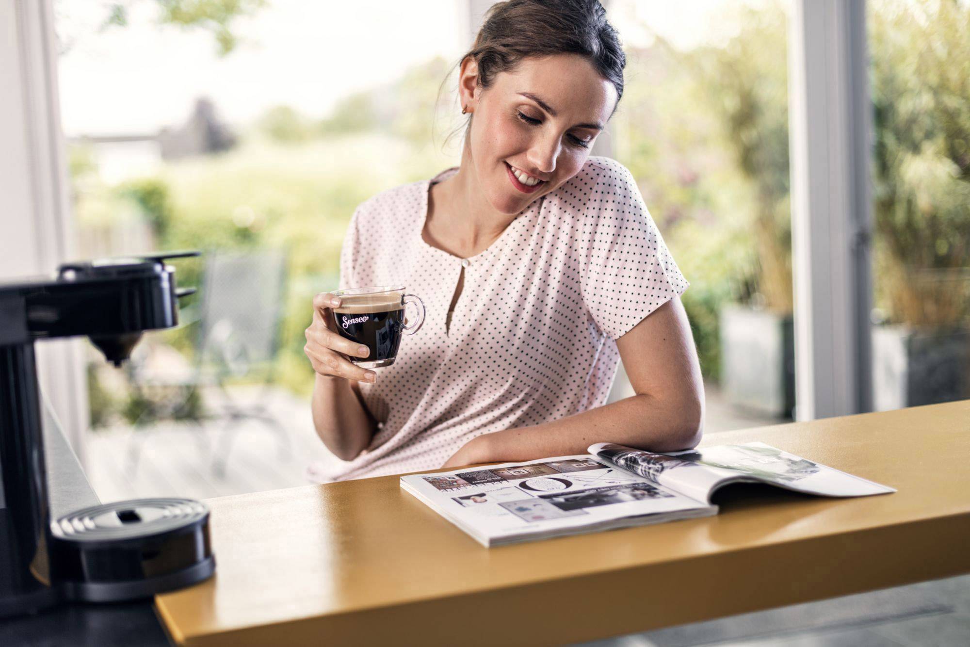 SENSEO® New Switch HD6592/80 Kaffeepadmaschine Rot mit Filterkaffee-Funktion