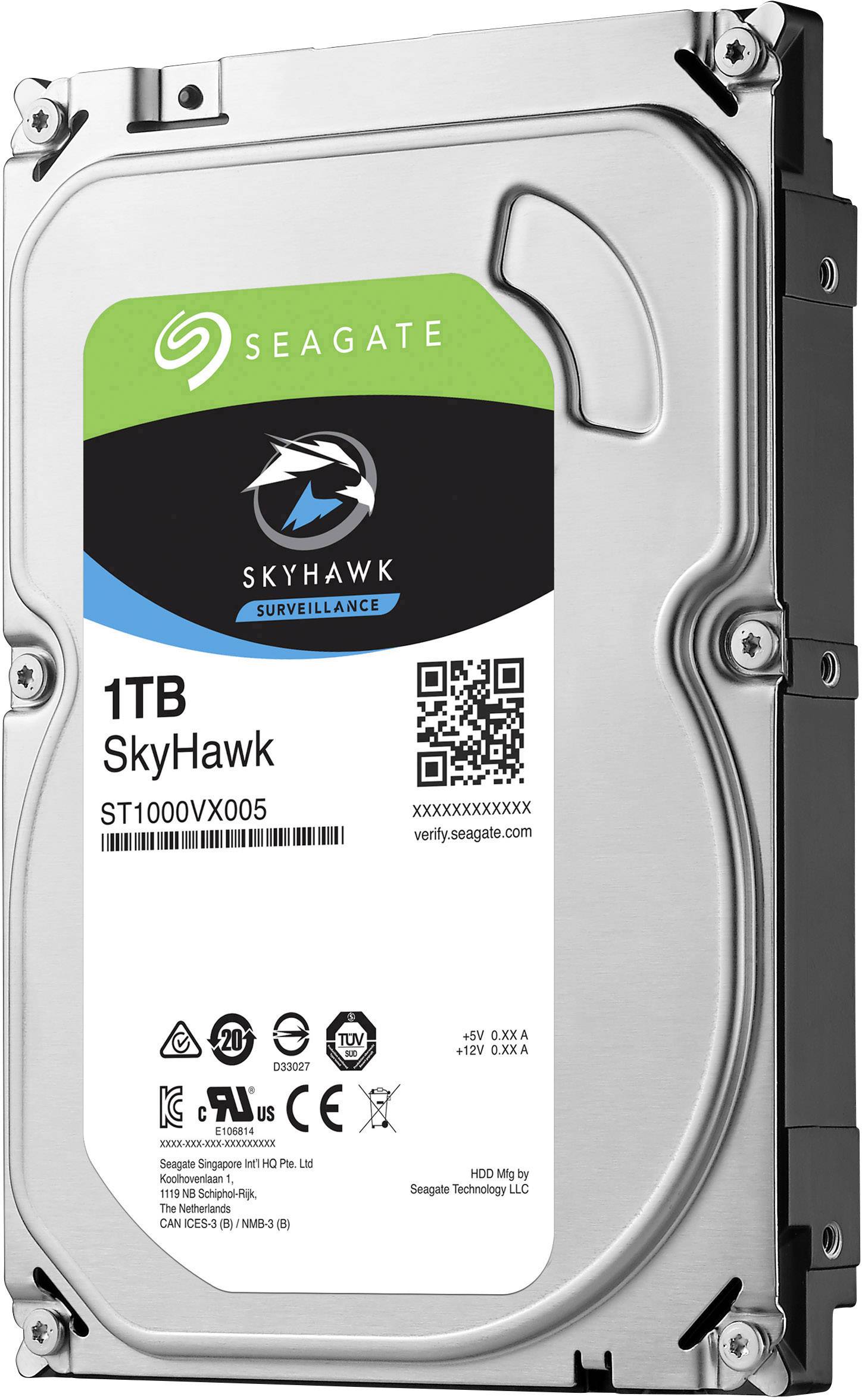 Seagate SkyHawk™ 1TB Interne Festplatte 8.9cm (3.5 Zoll) SATA III ST1000VX005 Bulk