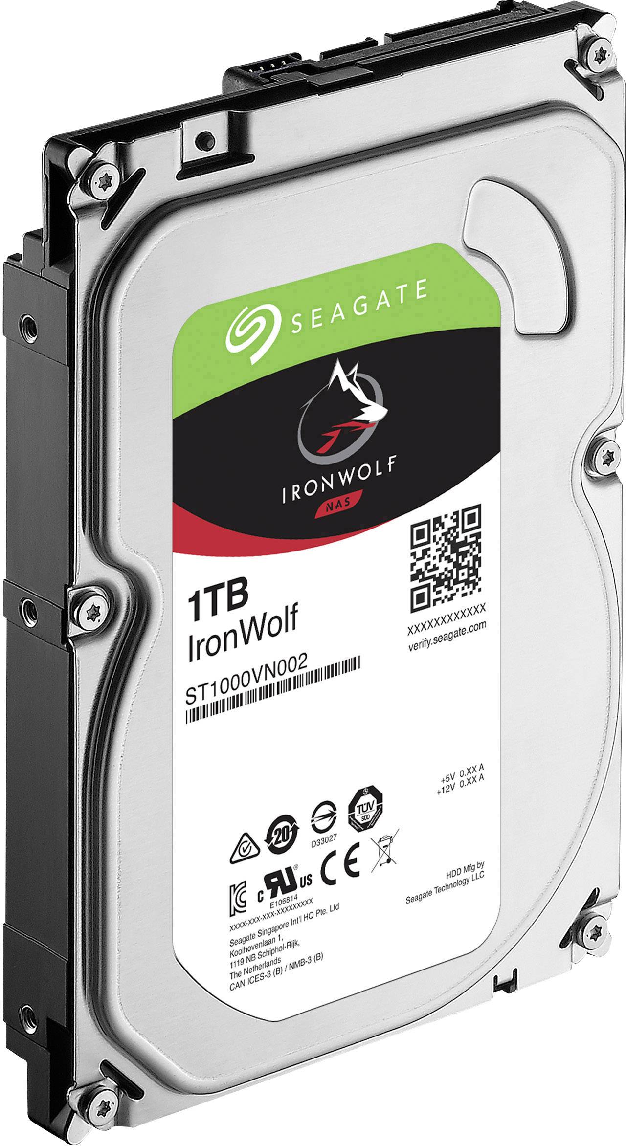 Seagate IronWolf™ 1 TB Interne Festplatte 8.9 cm (3.5 Zoll) SATA III ST1000VN002 Bulk
