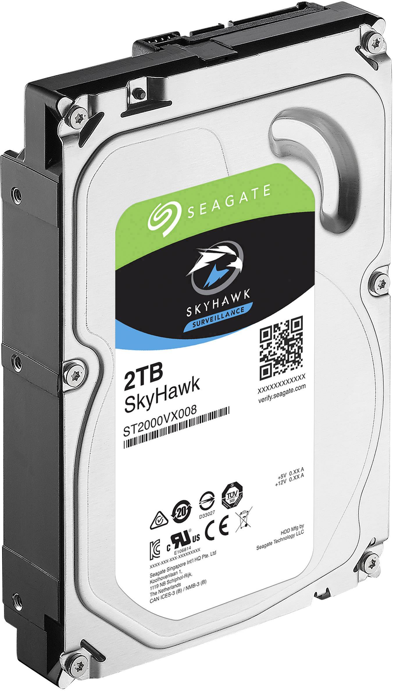 Seagate SkyHawk™ 2TB Interne Festplatte 8.9cm (3.5 Zoll) SATA III ST2000VX008 Bulk