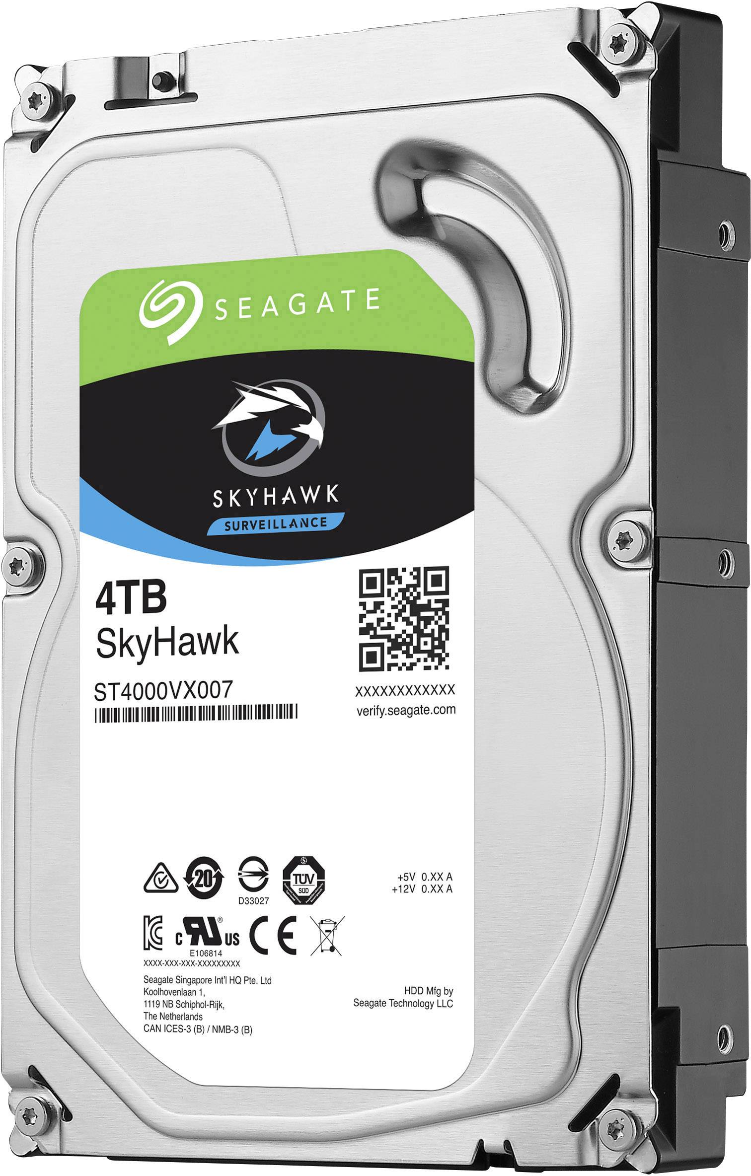 Seagate SkyHawk™ 4TB Interne Festplatte 8.9cm (3.5 Zoll) SATA III ST4000VX007 Bulk