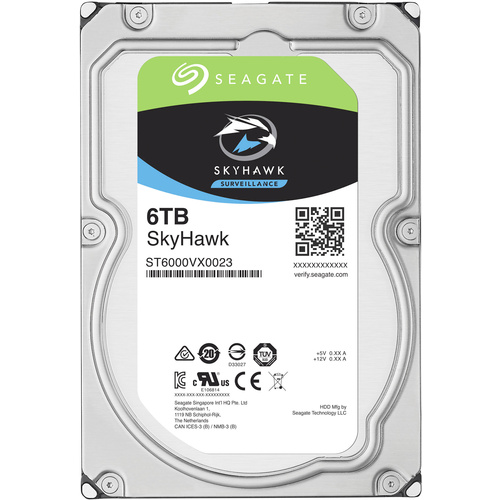 Seagate ST6000VX0023 Interne Festplatte 8.9 cm (3.5 Zoll) 6 TB SkyHawk Bulk SATA III