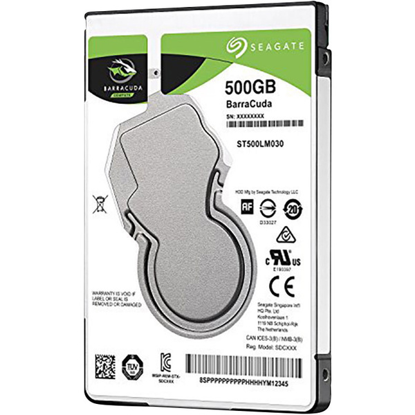 Seagate BarraCuda® 500GB Interne Festplatte 6.35cm (2.5 Zoll) SATA III ST500LM030 Bulk