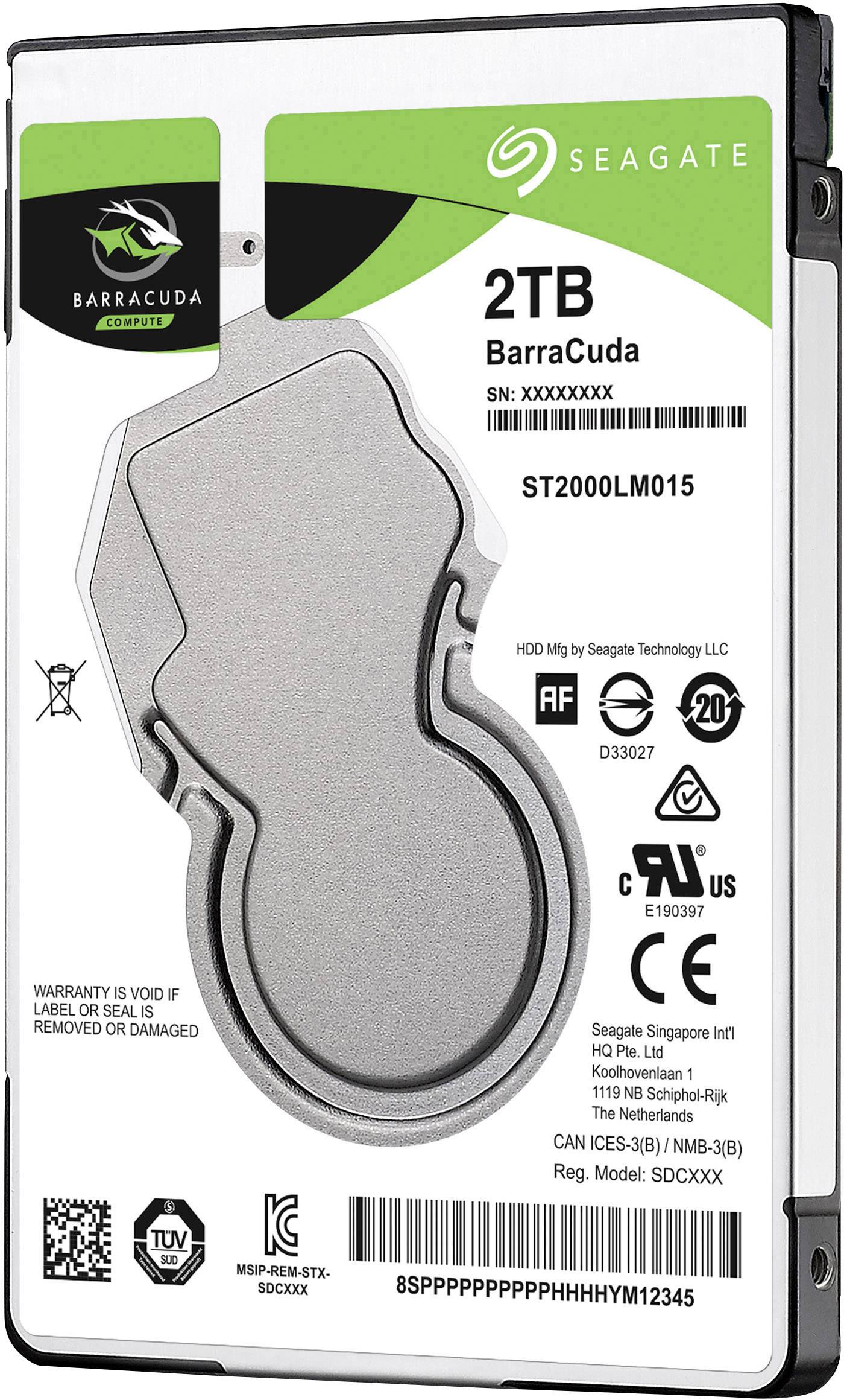 Seagate BarraCuda 2 TB Interne Festplatte 6.35 cm (2.5 Zoll) SATA III ST2000LM015