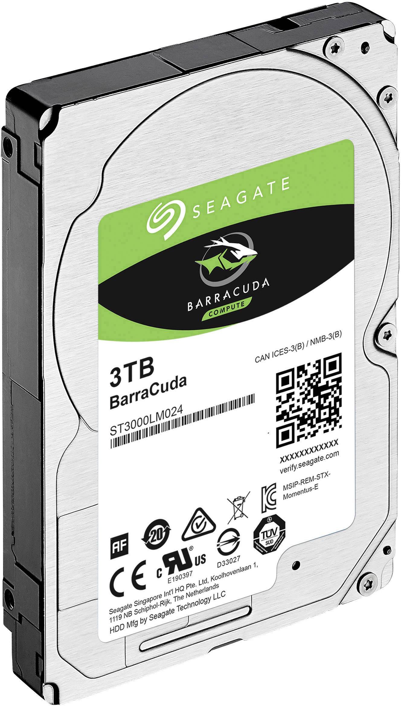 Seagate BarraCuda® 3TB Interne Festplatte 6.35cm (2.5 Zoll) SATA III ST3000LM024 Bulk
