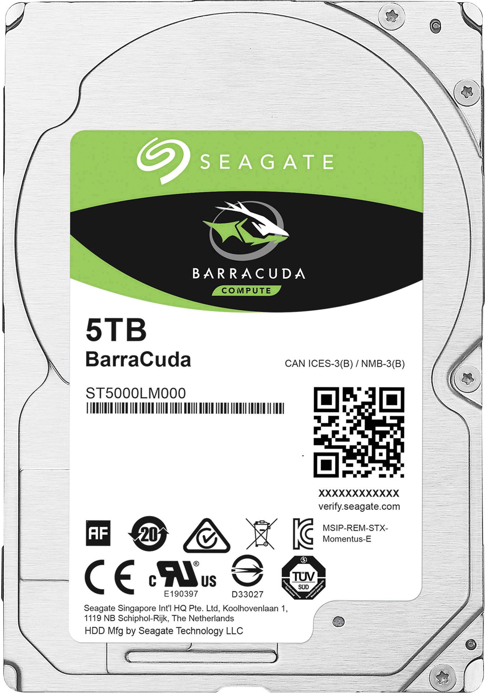 Seagate BarraCuda® 5 TB Interne Festplatte 6.35 cm (2.5 Zoll) SATA III ST5000LM000 Bulk