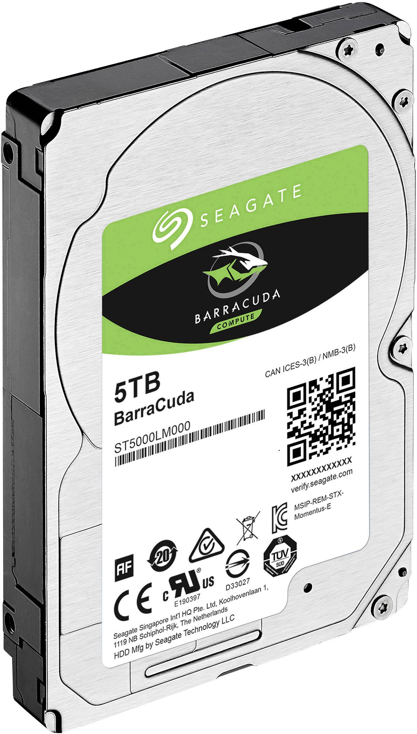 Seagate BarraCuda® 5TB Interne Festplatte 6.35cm (2.5 Zoll) SATA III ST5000LM000 Bulk