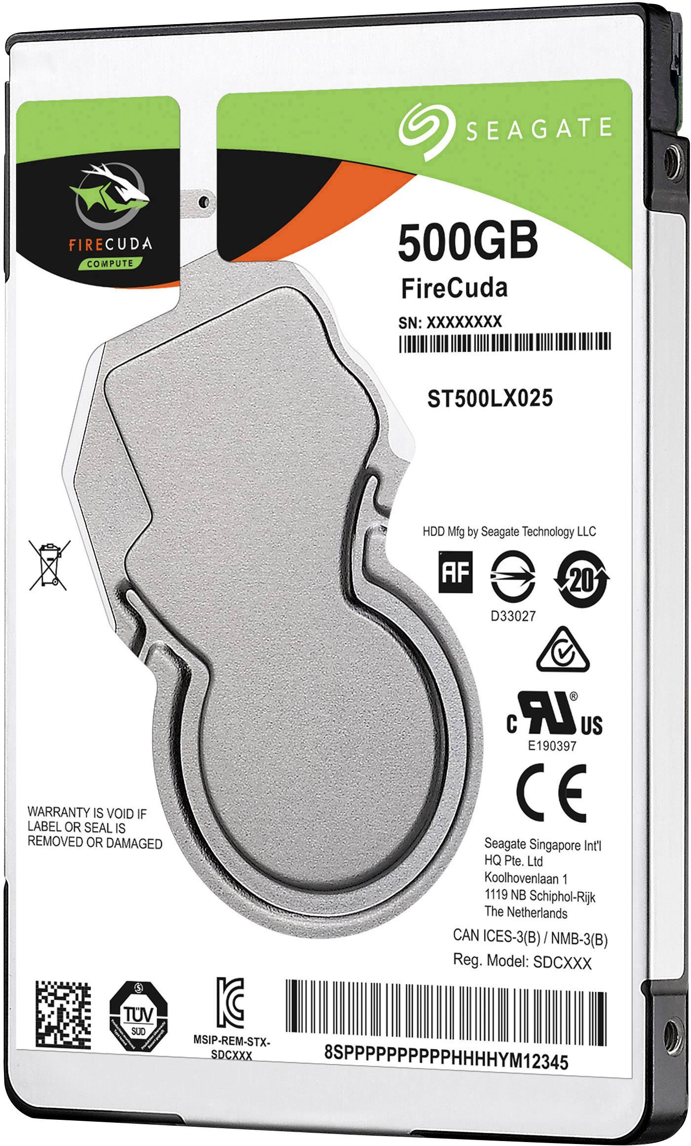 Seagate FireCuda™ 500GB Interne Festplatte 6.35cm (2.5 Zoll) SATA III ST500LX025 Bulk