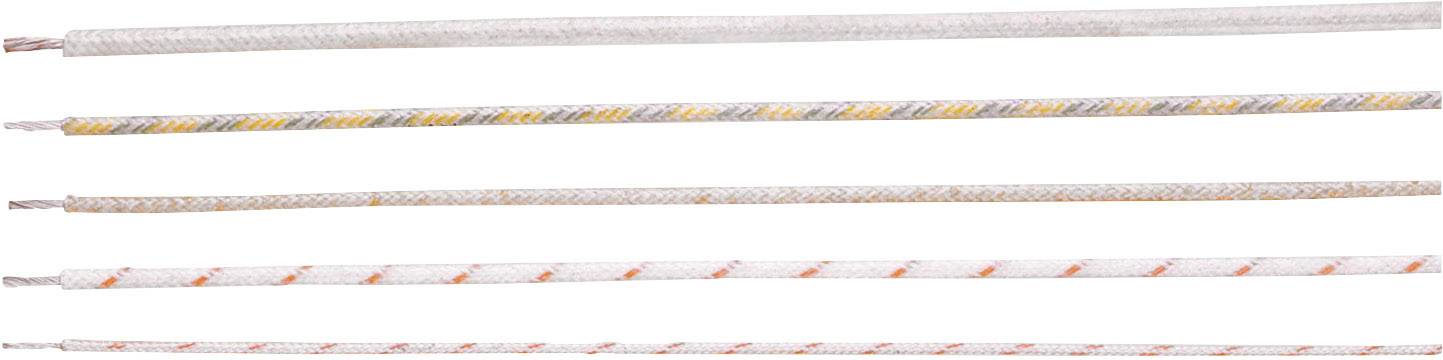 Fünf verschiedene, weiße Seile mit farbigen Markierungen in Gelb und Orange auf weißem Hintergrund. Sie sind parallel angeordnet.