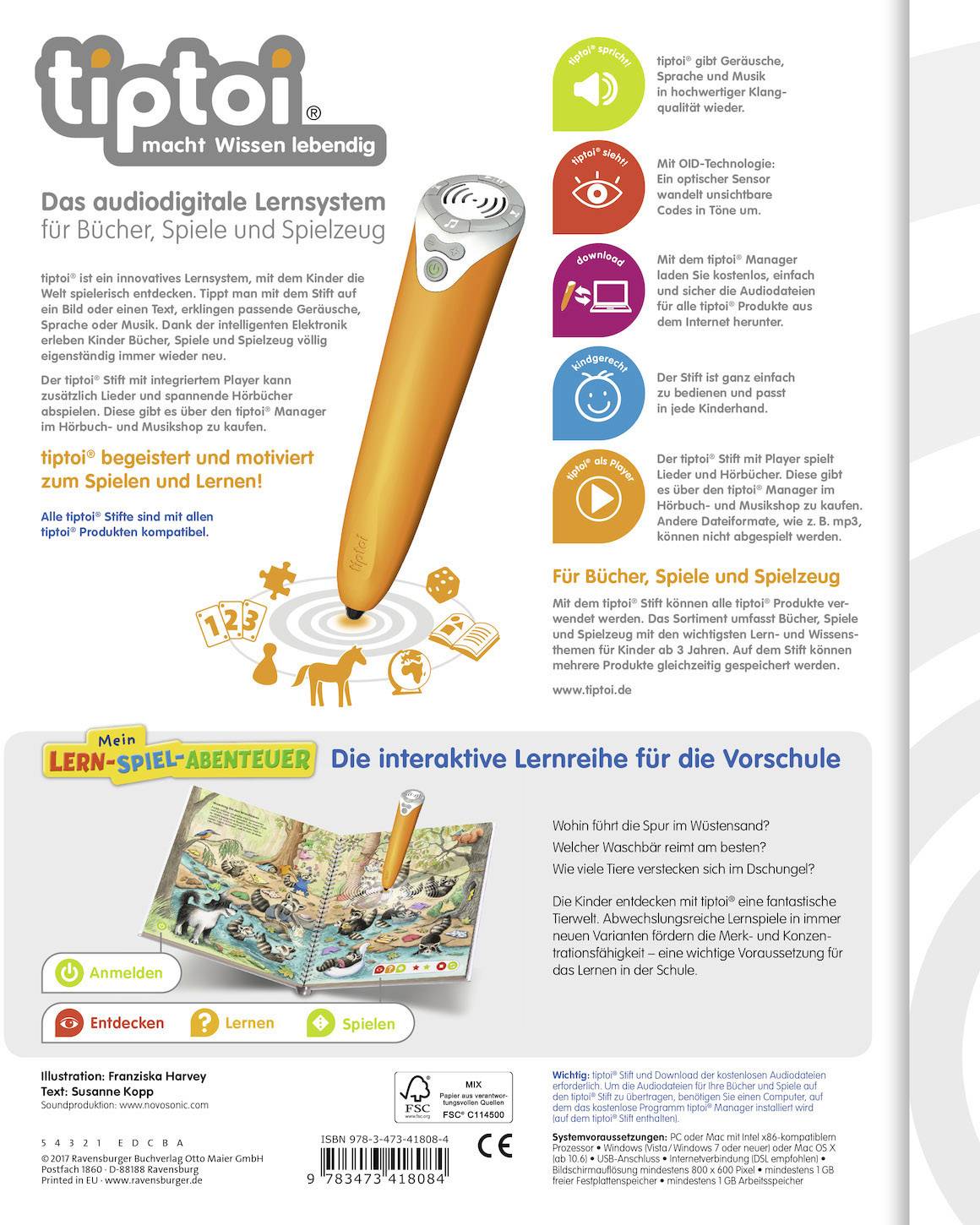 Ravensburger tiptoi® Merken und Konzentrieren tiptoi® 41808