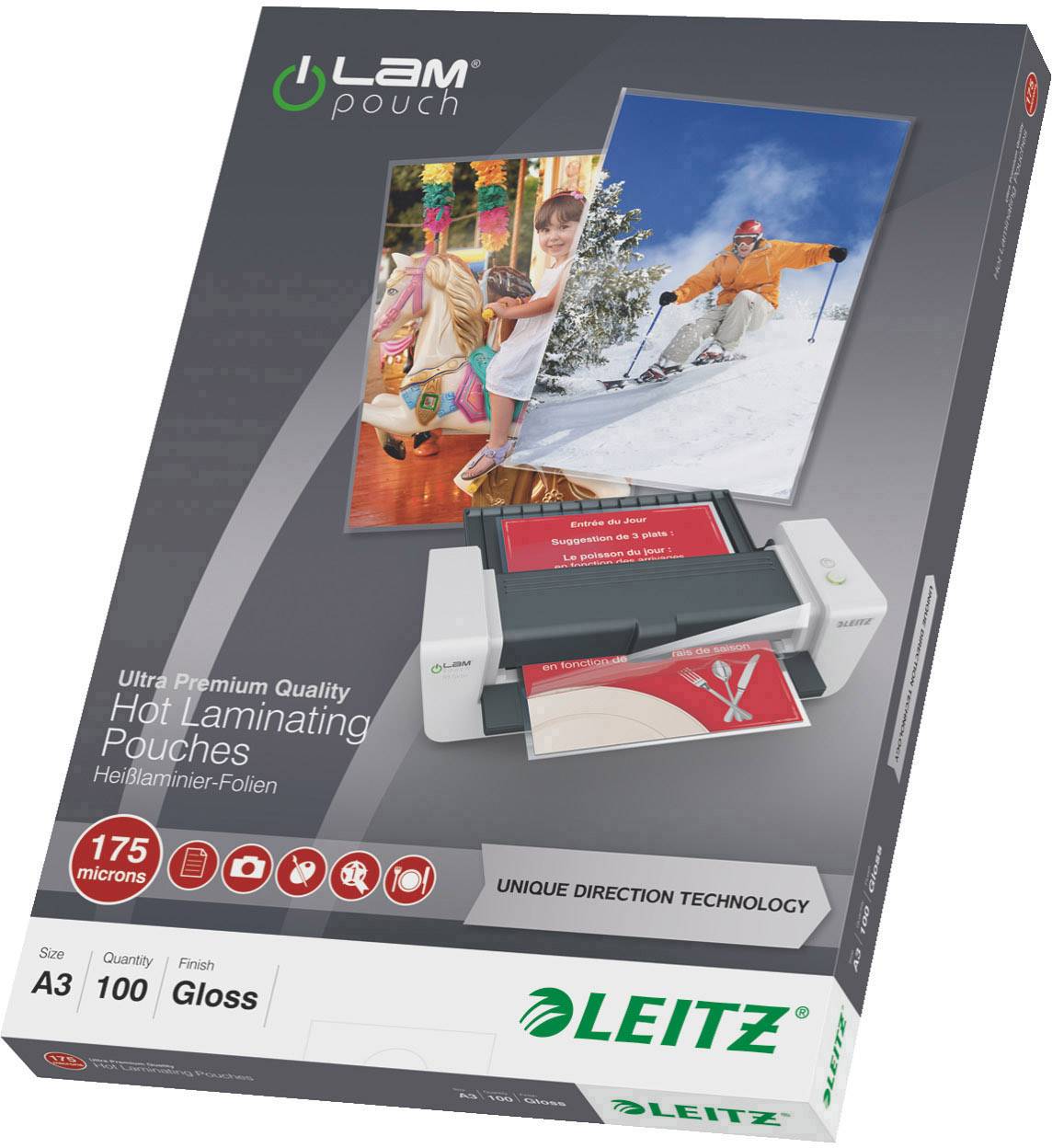 Leitz Laminierfolie A3 UDT 74900000 175mic glasklar 100 St./Pack.