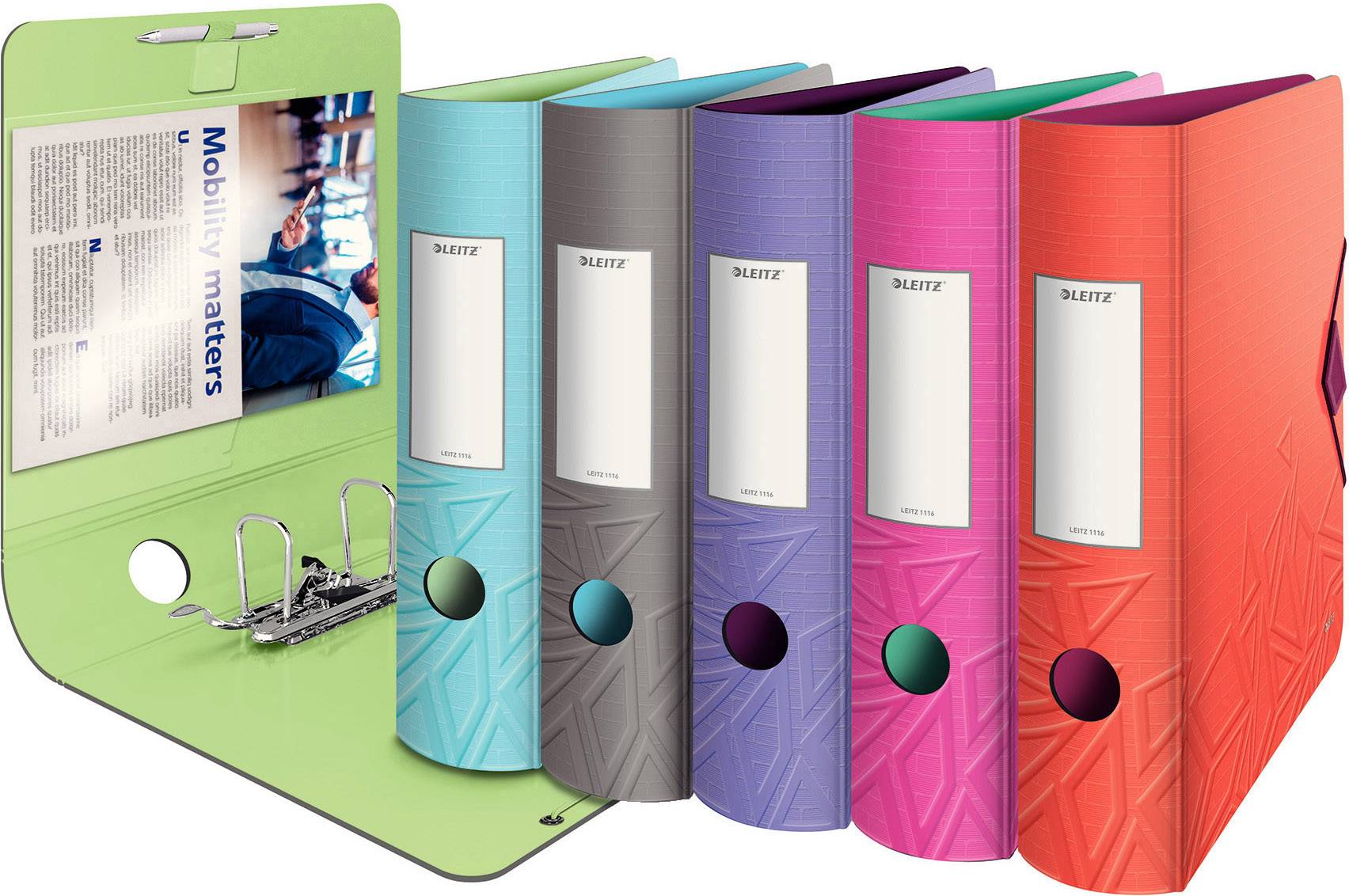 Leitz Ordner Urban Chic DIN A4 Rückenbreite: 65 mm Violett  2 Bügel 11170065