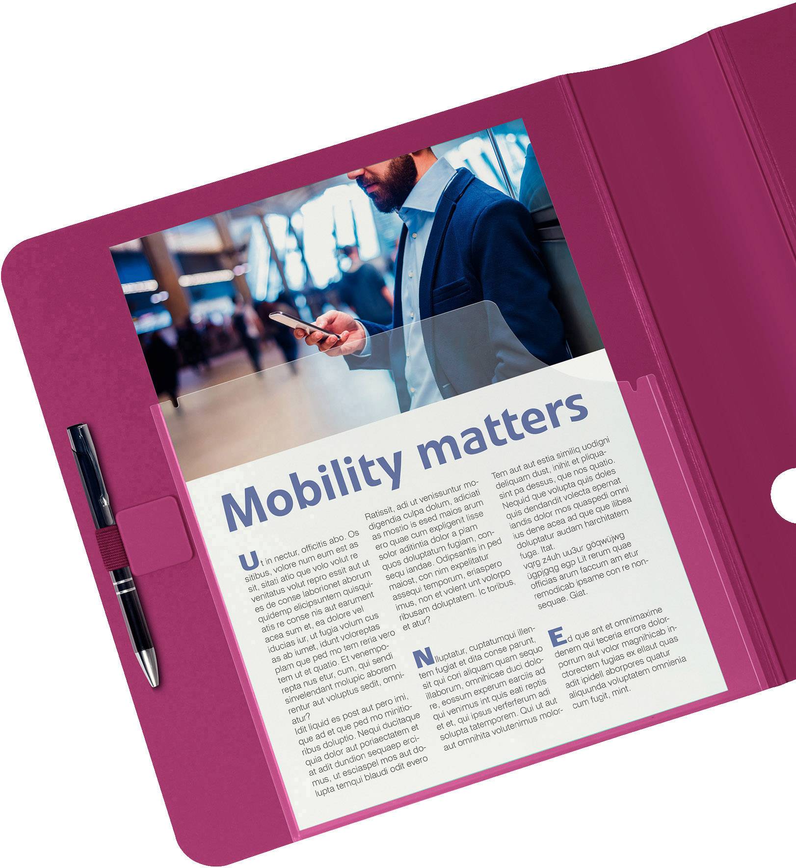 Leitz Ordner Urban Chic DIN A4 Rückenbreite: 82 mm Rot  2 Bügel 11160024