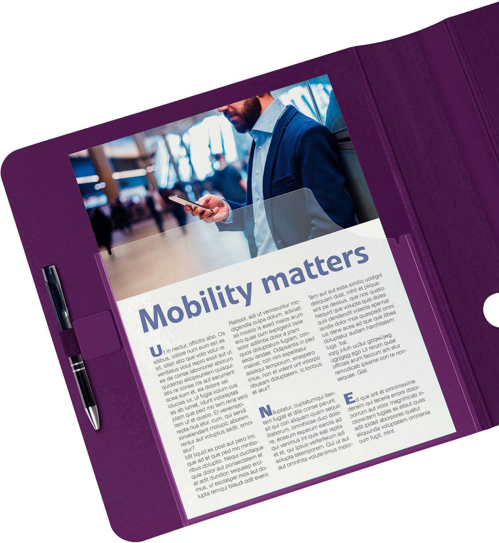 Leitz Ordner Urban Chic DIN A4 Rückenbreite: 65 mm Violett  2 Bügel 11170065