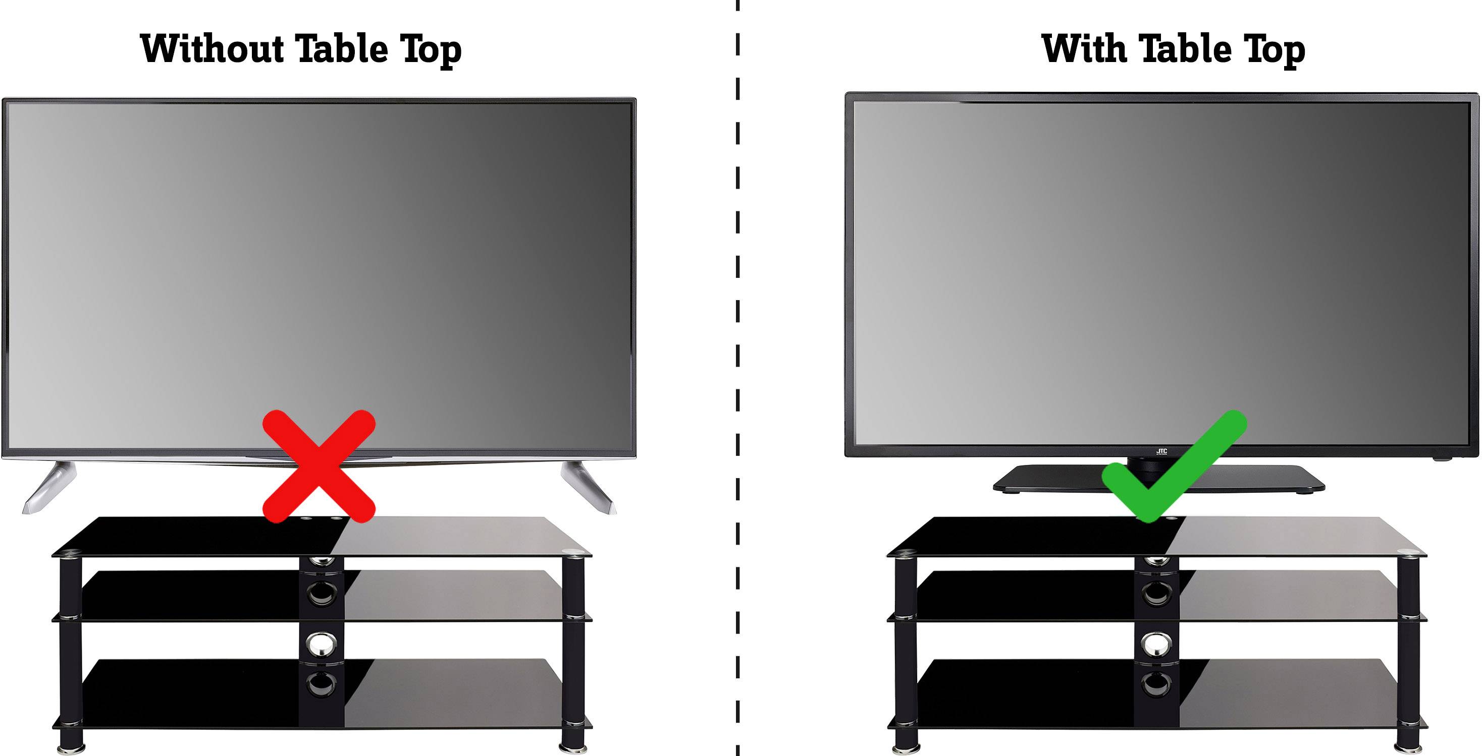 SpeaKa Professional SP-TT-05 TV-Standfuß Höhenverstellbar 81,3cm (32") - 139,7cm (55") Neigbar+Schwenkbar
