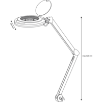 TOOLCRAFT 2147853 LED Lupenleuchte 60 SMD LED 5D 2.25X Vergrößerungsfaktor=2.25 x 122mm 2021 Energieeffizienzklasse F (A - G) TOOLCRAFT 2147853 LED Lupenleuchte 60 SMD LED 5D 2.25X Vergrößerungsfaktor=2.25 x 122mm 2021 Energieeffizienzklasse F (A - G)