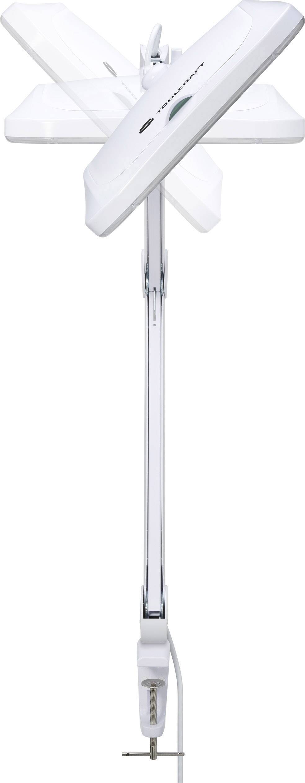 TOOLCRAFT TO-7567476 LED Lupenleuchte 60 SMD LED 7.5 x 6.2 900lm Vergrößerungsfaktor=1.75 x 2021 Energieeffizienzklasse F (A - G)