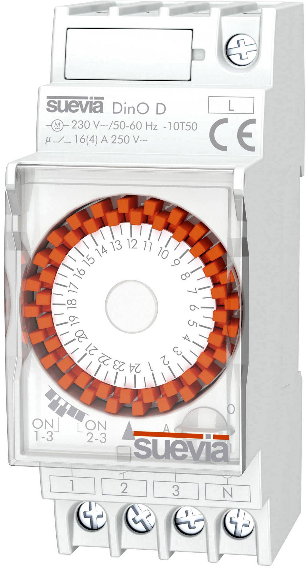 Suevia SU291031 Zeitschaltuhr für Hutschiene DinO D 230 V/AC Tagesprogramm