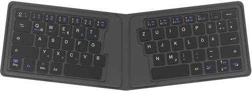KSK-3010BT Bluetooth® Tastatur Deutsch, QWERTZ, Windows® Schwarz Faltbar