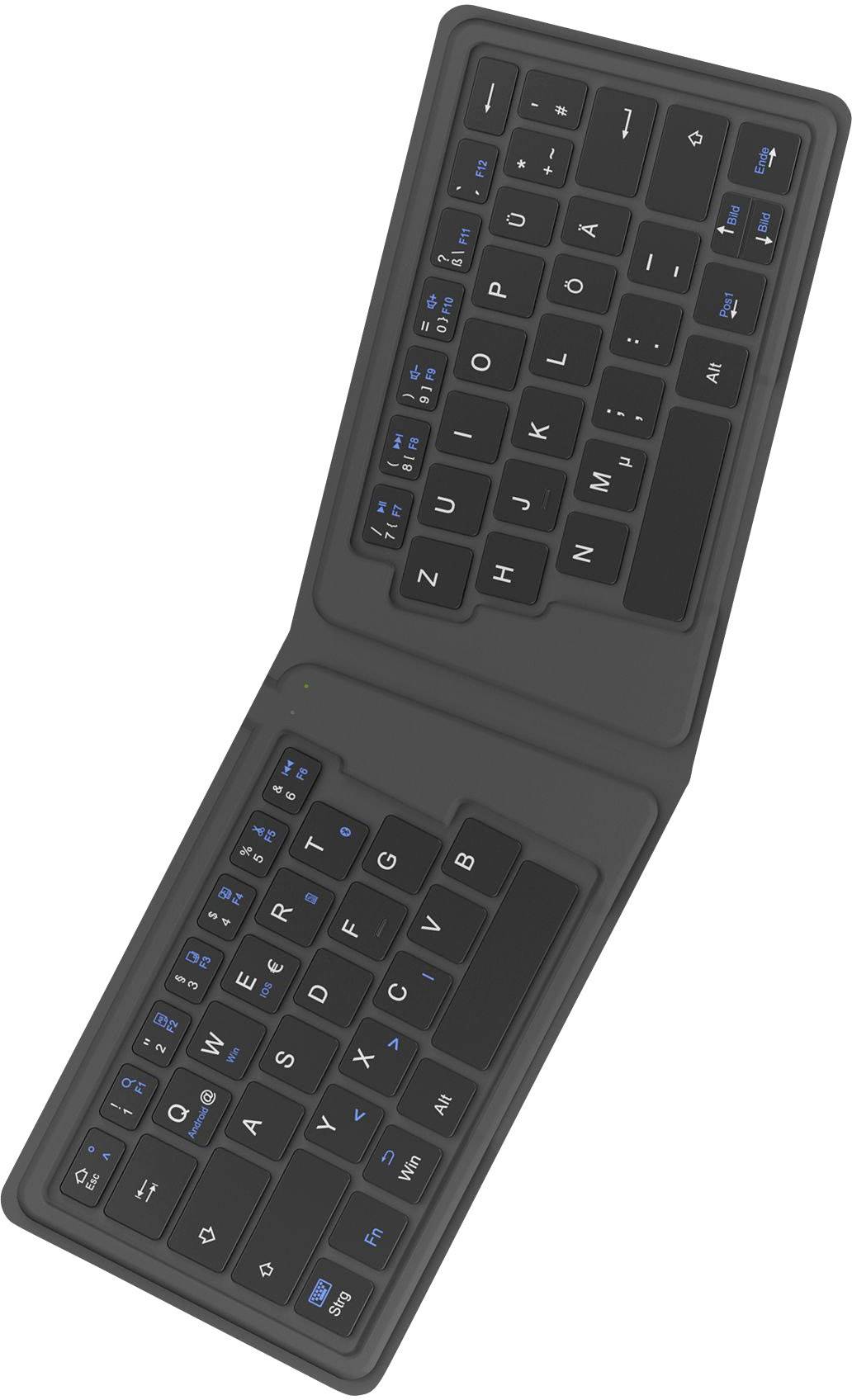 Keysonic KSK-3010BT Bluetooth® Tastatur Deutsch, QWERTZ Schwarz Faltbar
