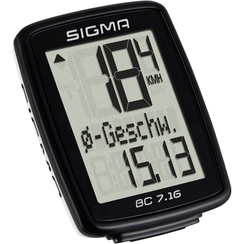 Compteur de vélo Sigma BC 7.16 transmission par câble avec capteur de roue